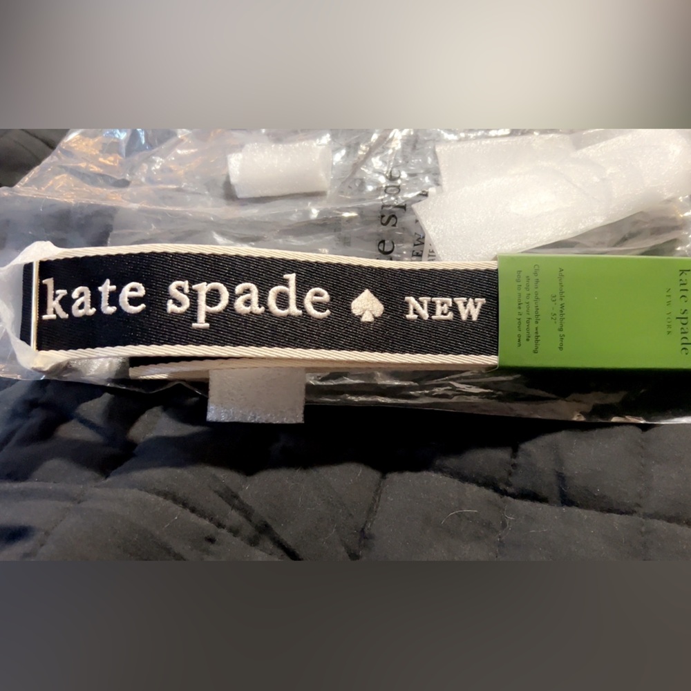 Kate Spade Black and White Logo Strap